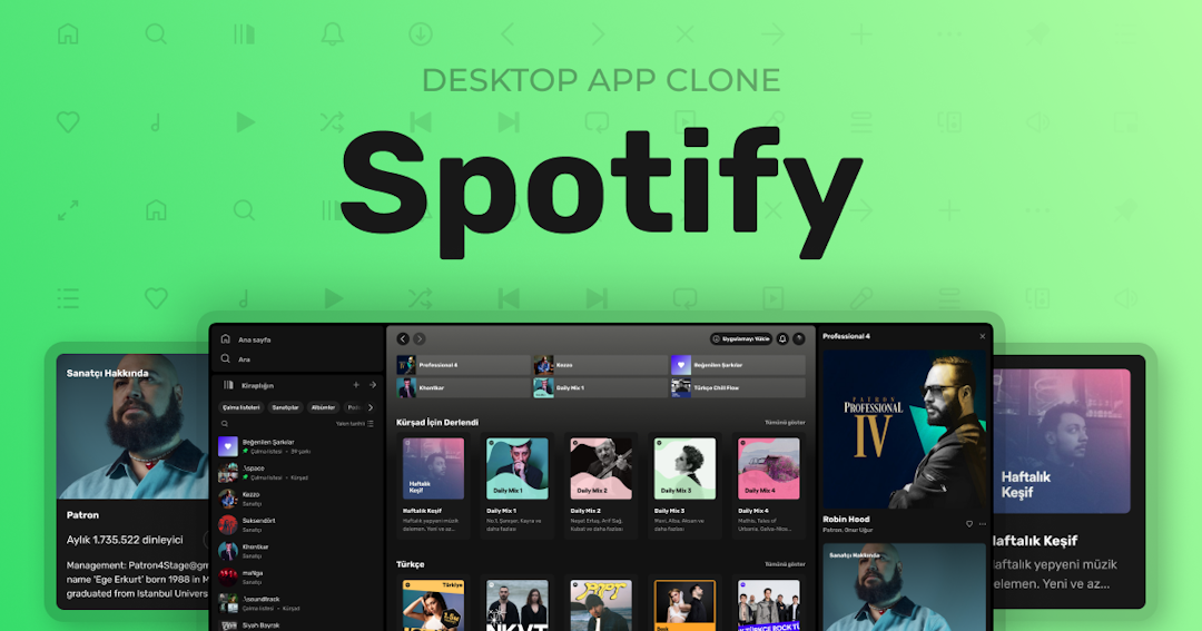Spotify Desktop UI Clone